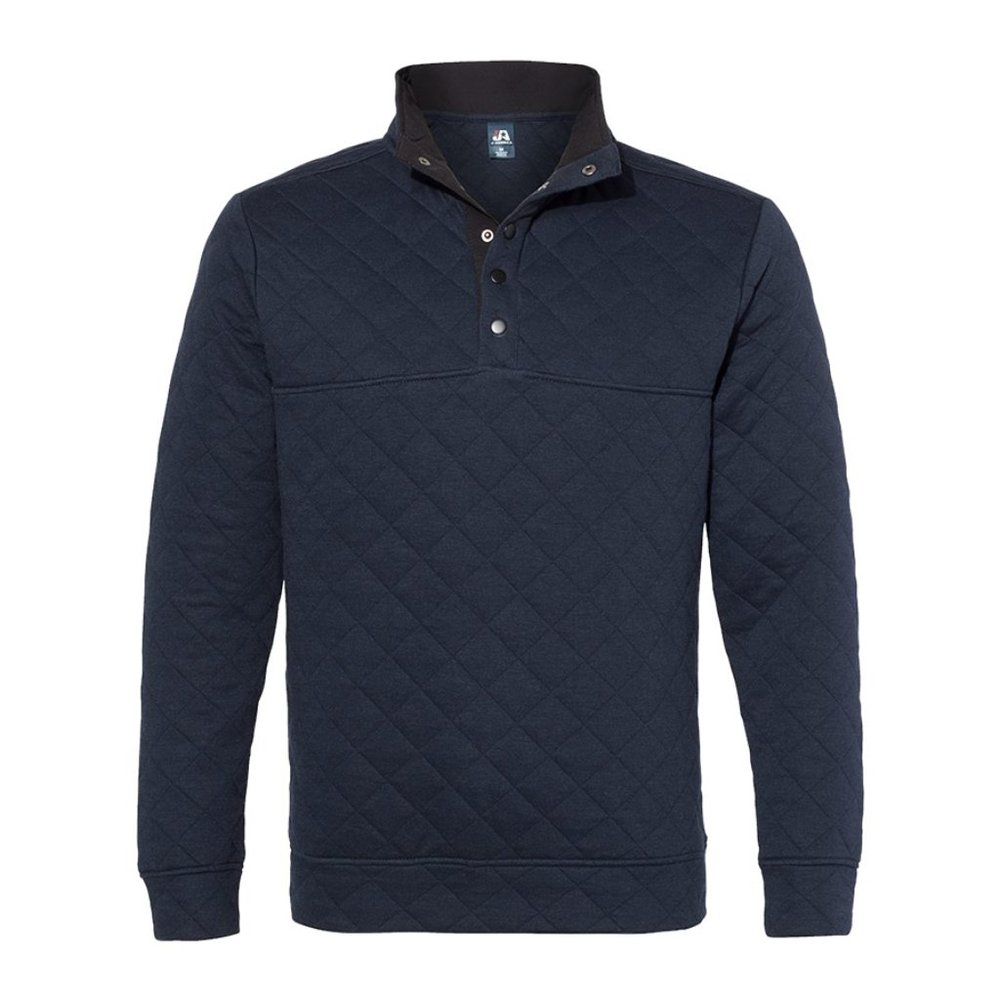 Men's / Unisex Navy Quilted Button Up